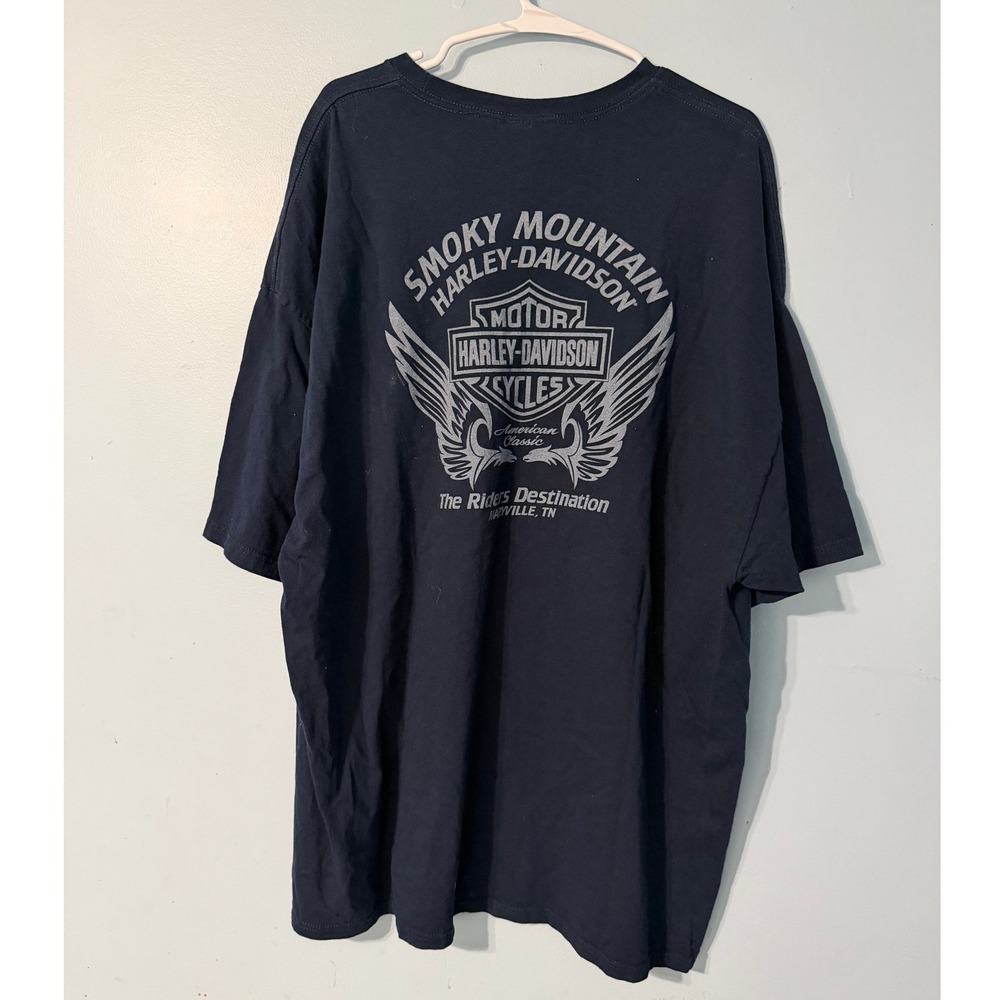 Harley-Davidson Men's 3XL Smoky Mountain Maryville TN T-Shirt Navy Blue 0833